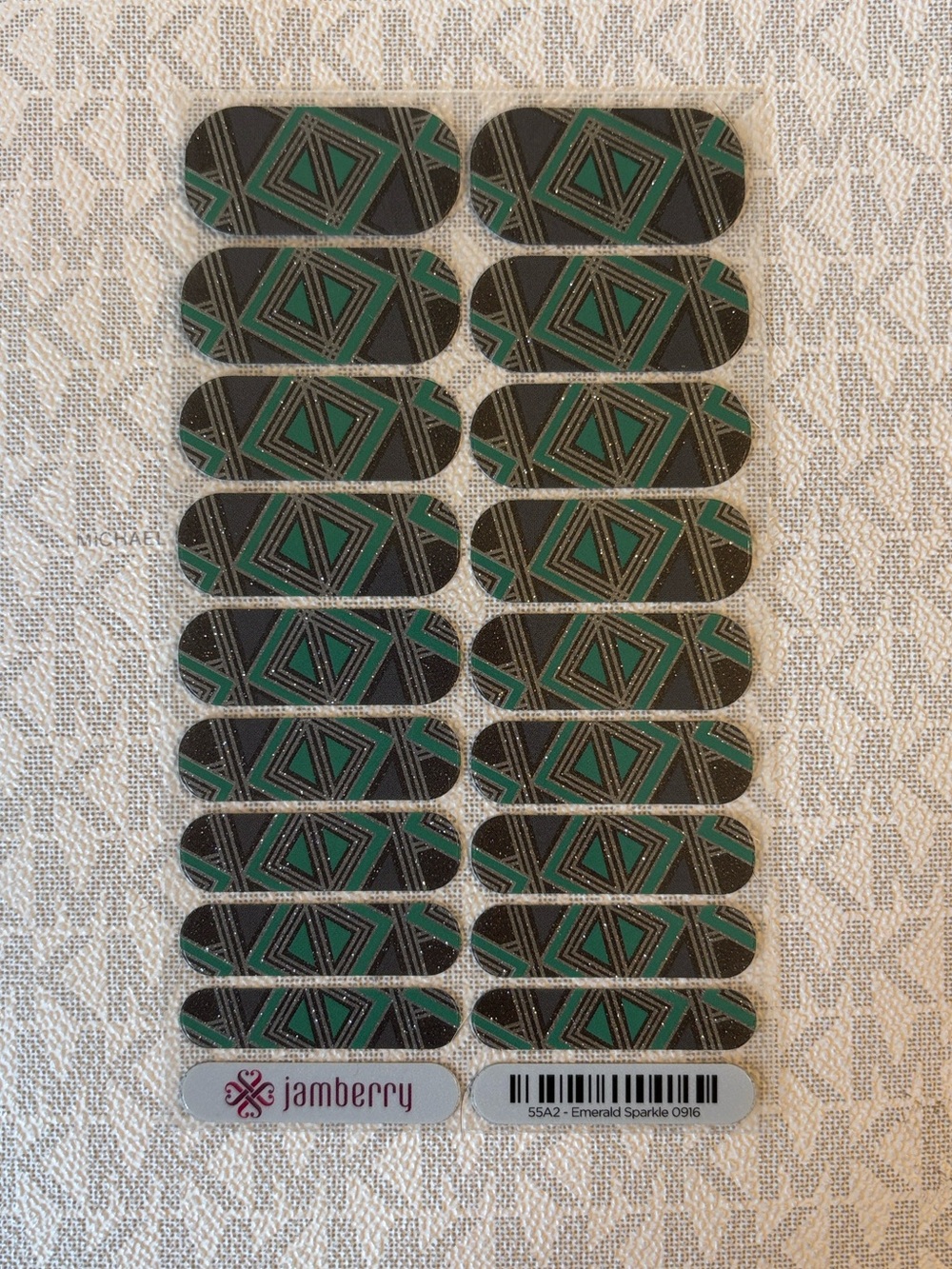 Jamberry Nail Wrap - Emerald Sparkle